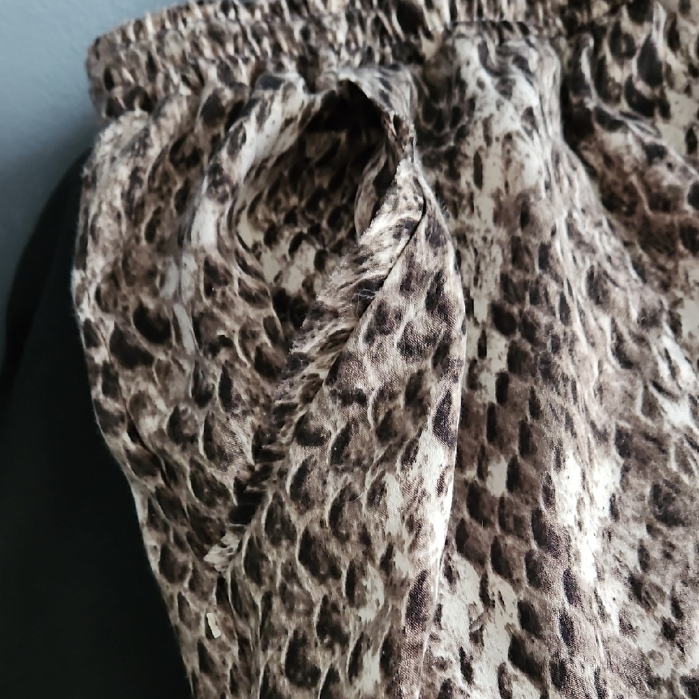 Olivaceous Snake Print Joggers - Cream and Brown - Picture 7 of 16